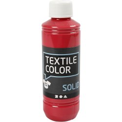 Textile Solid, d&aelig;kkende, r&oslash;d, 250 ml/ 1 fl.