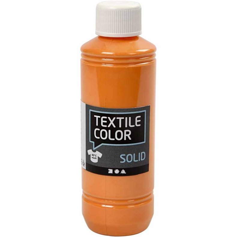 Textile Solid, d&aelig;kkende, orange, 250ml/ 1 fl.