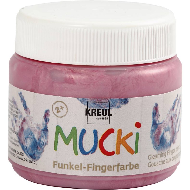 Mucki Fingermaling, metallic rosa, 150ml/ 1 ds.