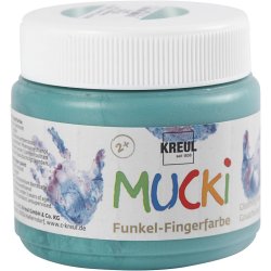 Mucki Fingermaling, metal gr&oslash;n, 150 ml/ 1 ds.