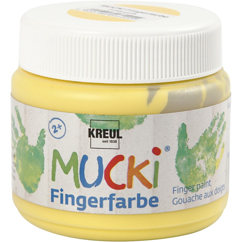 Mucki Fingermaling, gul, 150ml/ 1 ds.