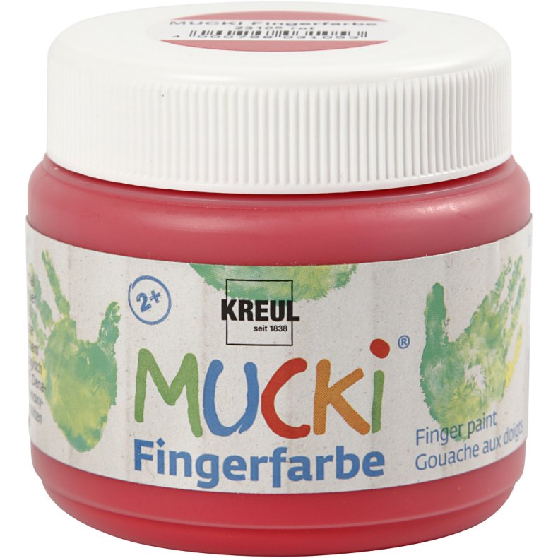 Mucki Fingermaling, r&oslash;d, 150ml/ 1 ds.