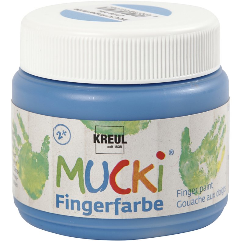 Mucki Fingermaling, bl&aring;, 150ml/ 1 ds.