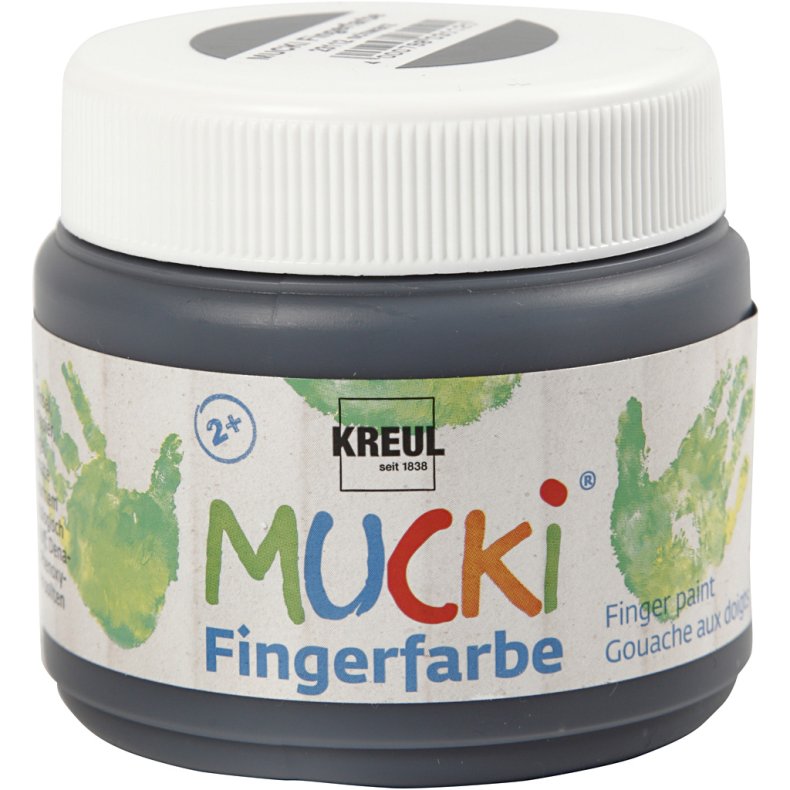 Mucki Fingermaling, sort, 150ml/ 1 ds.