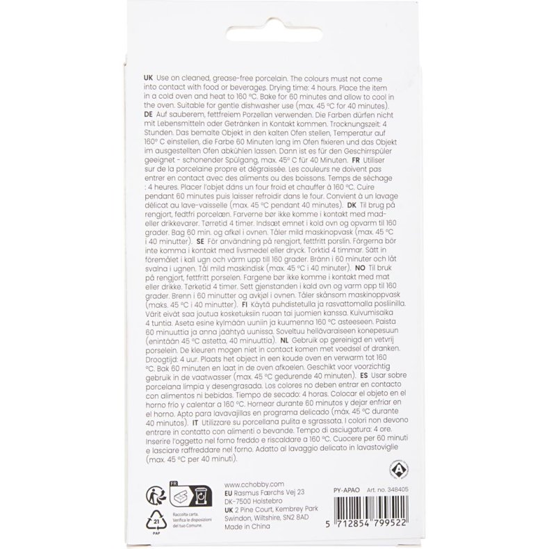 Glas- og Porcel&aelig;nstusch, metallic, streg 1-4 mm, d&aelig;kkende, metallicfarver, 6 stk./ 1 pk.
