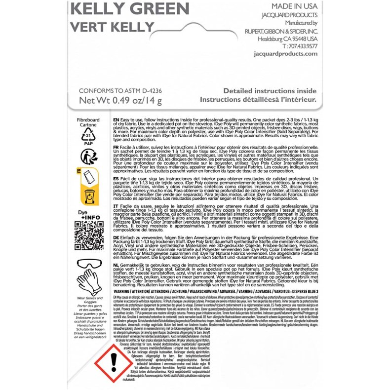 iDye Poly, lys gr&oslash;n, 14 g/ 1 pk.