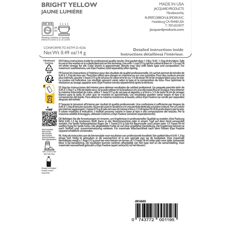 iDye Naturtekstiler, bright yellow, 14 g/ 1 pk.