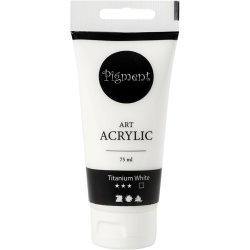 Art Akrylmaling, halvblank, d&aelig;kkende, hvid, 75 ml/ 1 fl.