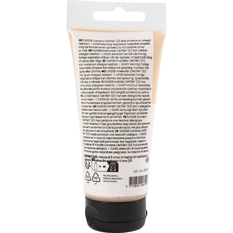 Art Akrylmaling, halvblank, d&aelig;kkende, lys pudder, 75 ml/ 1 fl.