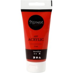 Art Akrylmaling, halvblank, halvd&aelig;kkende, prim&aelig;r r&oslash;d, 75 ml/ 1 fl.