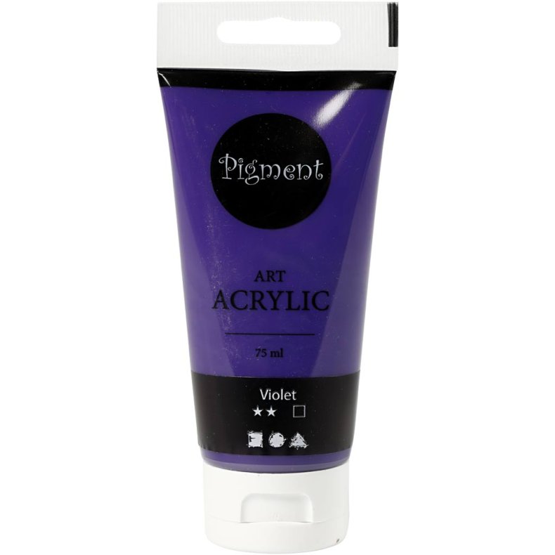 Art Akrylmaling, halvblank, d&aelig;kkende, violet blue, 75ml/ 1 fl.