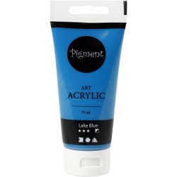 Art Akrylmaling, halvblank, halvd&aelig;kkende, lake blue, 75 ml/ 1 fl.
