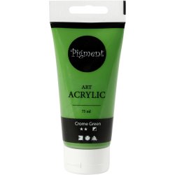 Art Akrylmaling, halvblank, halvd&aelig;kkende, crome green, 75 ml/ 1 fl.
