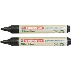 Edding EcoLine marker, nr. 21, streg 1,5-3 mm, sort, 1 stk.
