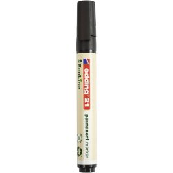 Edding EcoLine marker, nr. 21, streg 1,5-3 mm, sort, 1 stk.