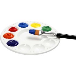 Art Akrylmaling, halvblank, halvtransparent, prim&aelig;r r&oslash;d, 500 ml/ 1 fl.