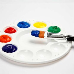 Art Akrylmaling, halvblank, halvtransparent, prim&aelig;r r&oslash;d, 500 ml/ 1 fl.