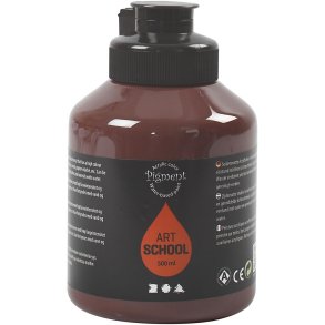 Art Akrylmaling, halvblank, dækkende, burnt umber, 500 ml/ 1 fl.