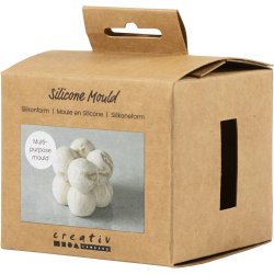 Silikoneform, Firkant med bobler, H: 4 cm, diam. 4 cm, B: 4 cm, 1 stk./ 1 pk.