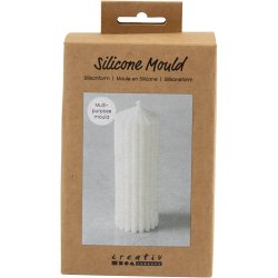 Silikoneform, Rillet cylinder, H: 12 cm, diam. 4 cm, 1 stk./ 1 pk.