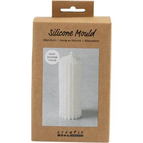 Silikoneform, Rillet cylinder, H: 12 cm, diam. 4 cm, 1 stk./ 1 pk.