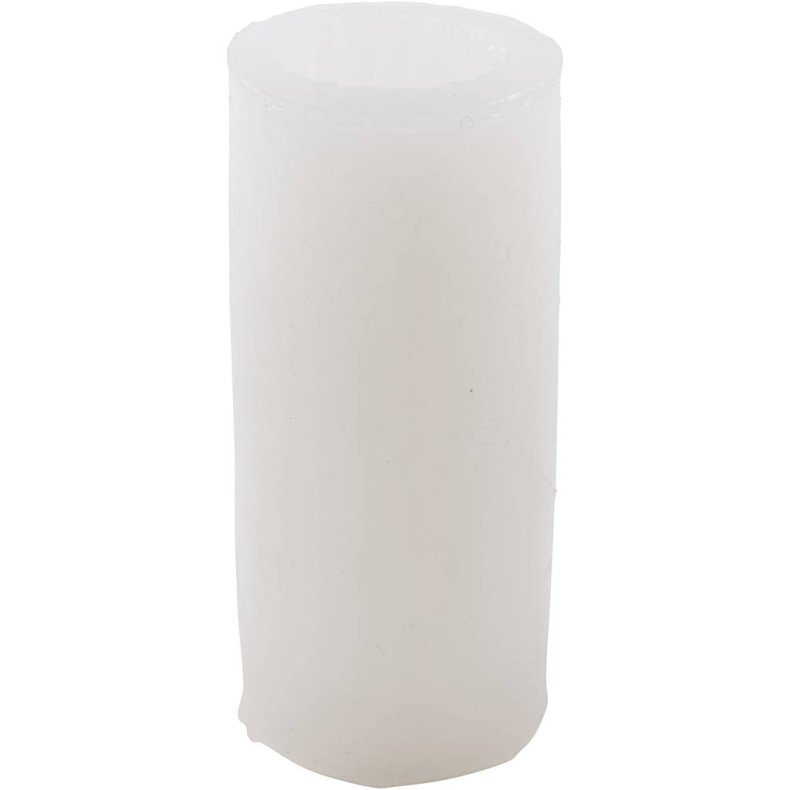 Silikoneform, Rillet cylinder, H: 12 cm, diam. 4 cm, 1 pk.