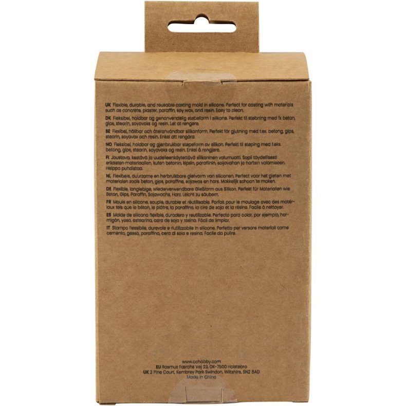 Silikoneform, Rillet cylinder, H: 12 cm, diam. 4 cm, 1 stk./ 1 pk.