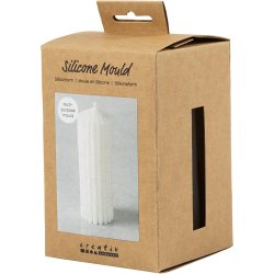 Silikoneform, Rillet cylinder, H: 12 cm, diam. 4 cm, 1 stk./ 1 pk.