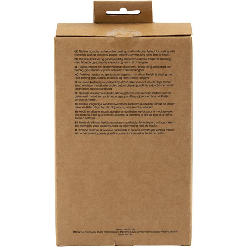 Silikoneform, Rillet cylinder med bue, H: 11+14 cm, diam. 4+4 cm, 2 stk./ 1 pk.