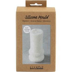 Silikoneform, Rillet cylinder med buer, H: 12,5 cm, diam. 6 cm, 1 stk./ 1 pk.