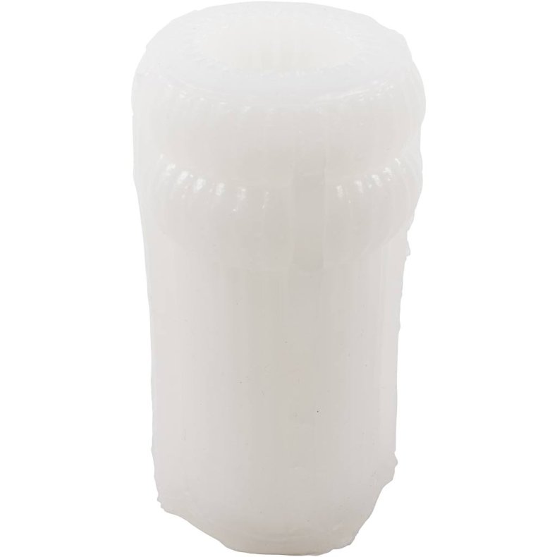 Silikoneform, Rillet cylinder med buer, H: 12,5 cm, diam. 6 cm, 1 pk.