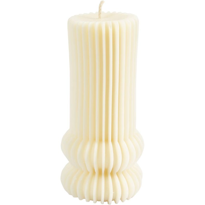 Silikoneform, Rillet cylinder med buer, H: 12,5 cm, diam. 6 cm, 1 stk./ 1 pk.