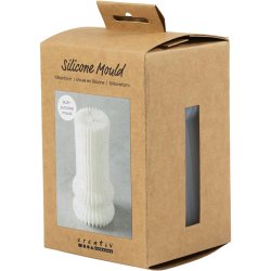 Silikoneform, Rillet cylinder med buer, H: 12,5 cm, diam. 6 cm, 1 stk./ 1 pk.