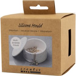 Silikoneform, Krukke med l&aring;g, H: 4,5 cm, diam. 7,5 cm, 1 stk./ 1 pk.