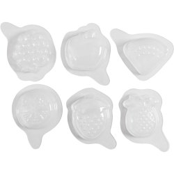 St&oslash;beform, Frugt, H: 1,8 cm, L: 4,5-6 cm, 6 stk./ 1 pk.