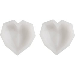 Silikoneform, Facethjerte, H: 2 cm, L: 6 cm, B: 5,8 cm, 2 stk./ 1 pk.