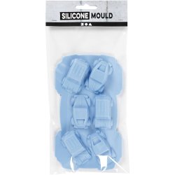 Silikoneform, biler, H: 2,5 cm, L: 3 cm, B: 4,5 cm, 12,5 ml, 1 stk.