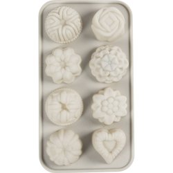 Silikoneform, sm&aring; sandkager, H: 2,5 cm, L: 4 cm, B: 4,5 cm, 25 ml, 1 stk.