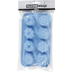 Silikoneform, sm&aring; sandkager, H: 2,5 cm, L: 4 cm, B: 4,5 cm, 25 ml, 1 stk.