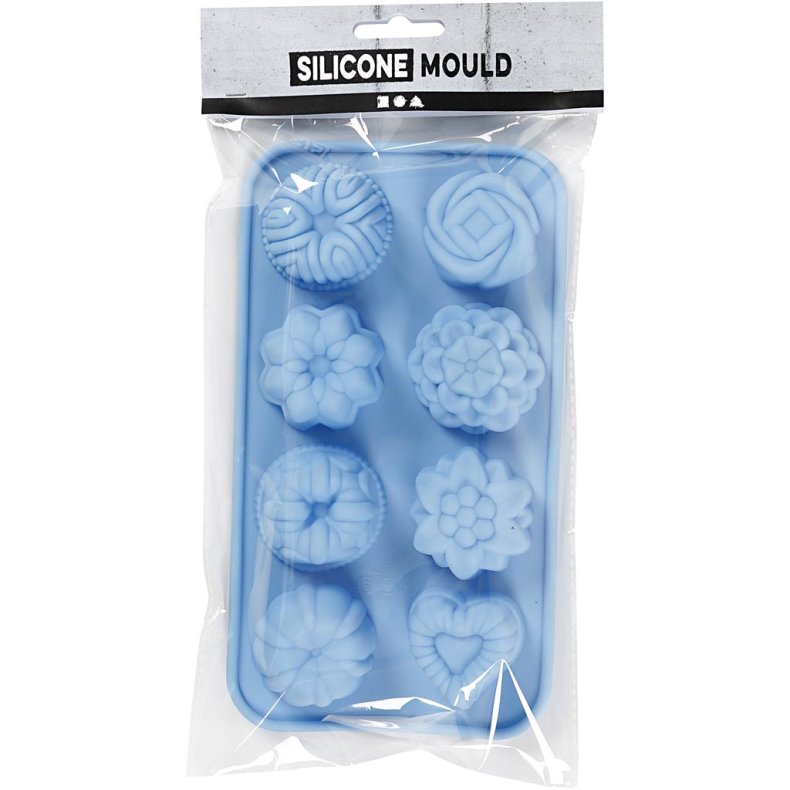 Silikoneform, sm&aring; sandkager, H: 2,5 cm, L: 4 cm, B: 4,5 cm, 25 ml, 1 stk.