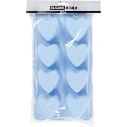 Silikoneform, hjerter, H: 3,5 cm, L: 7 cm, B: 6 cm, 100 ml, 1 stk.