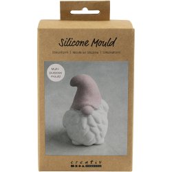Silikoneform, Julemand, H: 10 cm, B: 6,5 cm, mat transparent, 1 stk./ 1 pk.