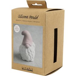 Silikoneform, Julemand, H: 10 cm, B: 6,5 cm, mat transparent, 1 stk./ 1 pk.