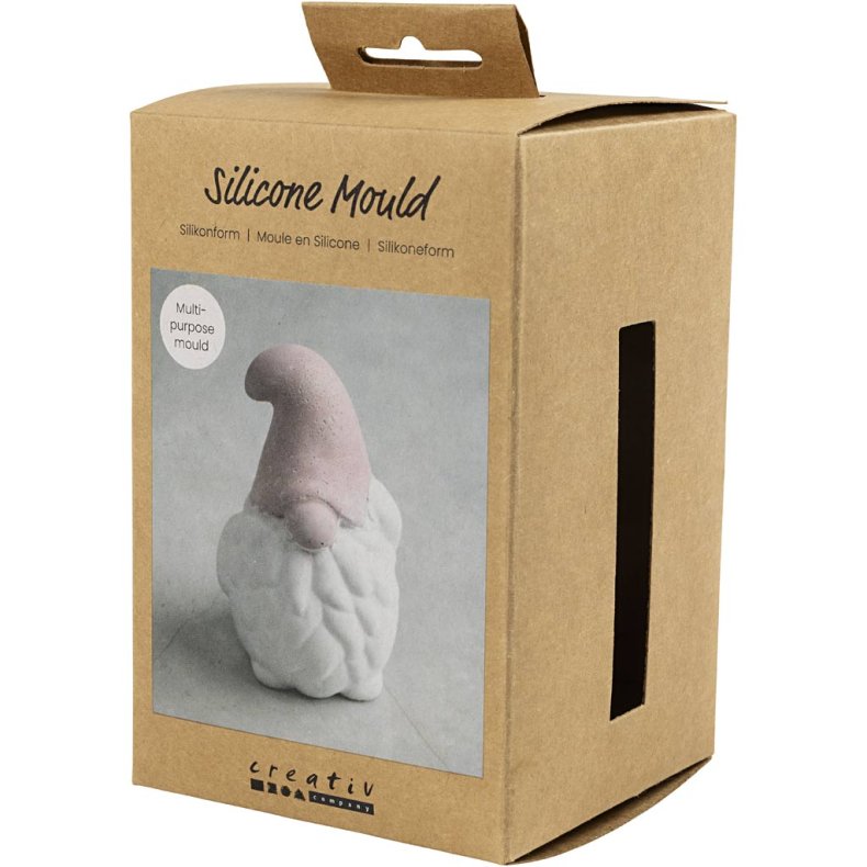 Silikoneform, Julemand, H: 10 cm, B: 6,5 cm, mat transparent, 1 stk./ 1 pk.