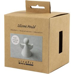 Silikoneform, Engel, H: 9,5 cm, B: 7 cm, mat transparent, 1 stk./ 1 pk.