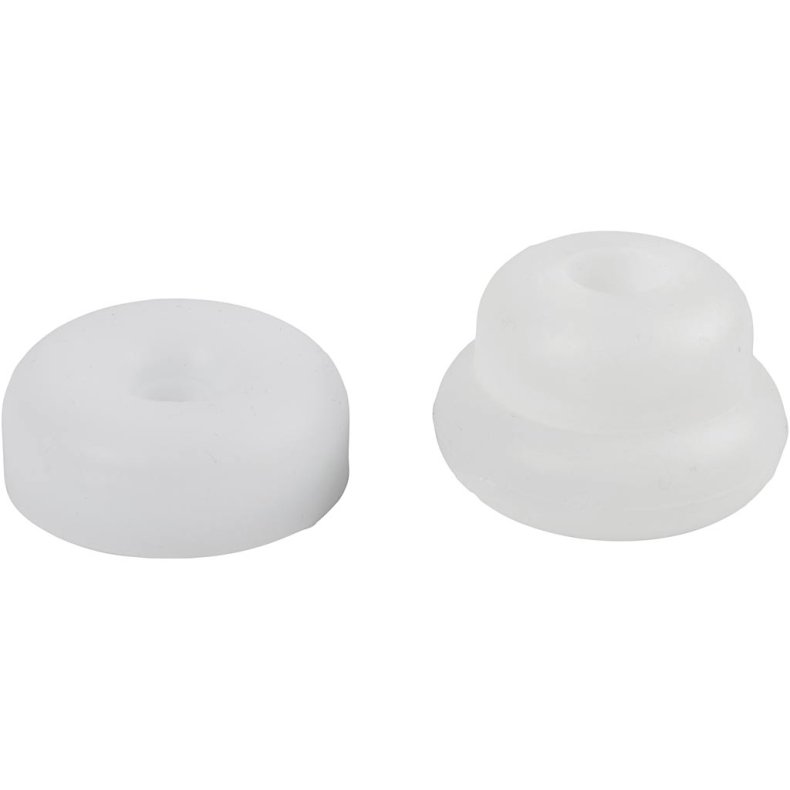 Silikoneform, Donutformede lysestager, H: 2+3,8 cm, diam. 6+6,2 cm, mat transparent, 1 stk./ 1 pk.