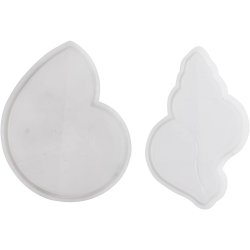 Silikoneform, Konkylie, H: 0,6 cm, L: 12 cm, B: 8-9 cm, 2 stk./ 1 pk.