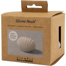 Silikoneform, Musling, H: 6 cm, L: 9 cm, B: 5 cm, 1 stk.