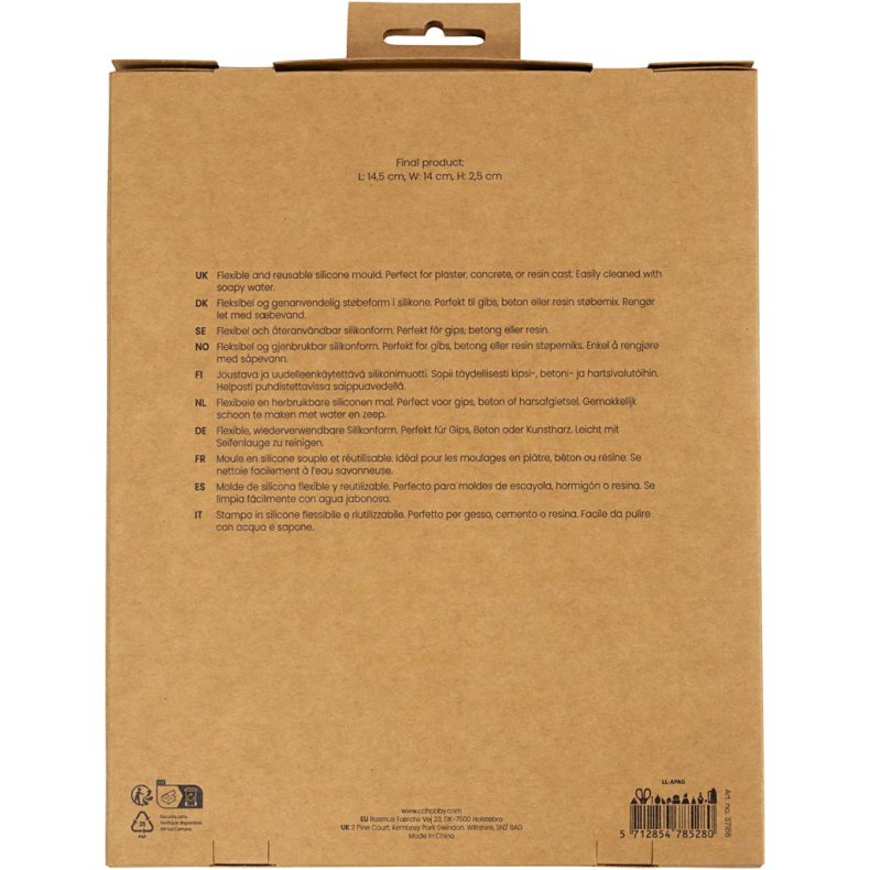 Silikoneform, Muslingeskal, H: 2,5 cm, L: 14,5 cm, B: 14 cm, 1 stk.