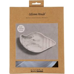 Silikoneform, Konkylie , H: 2 cm, L: 20 cm, B: 11 cm, 1 stk.